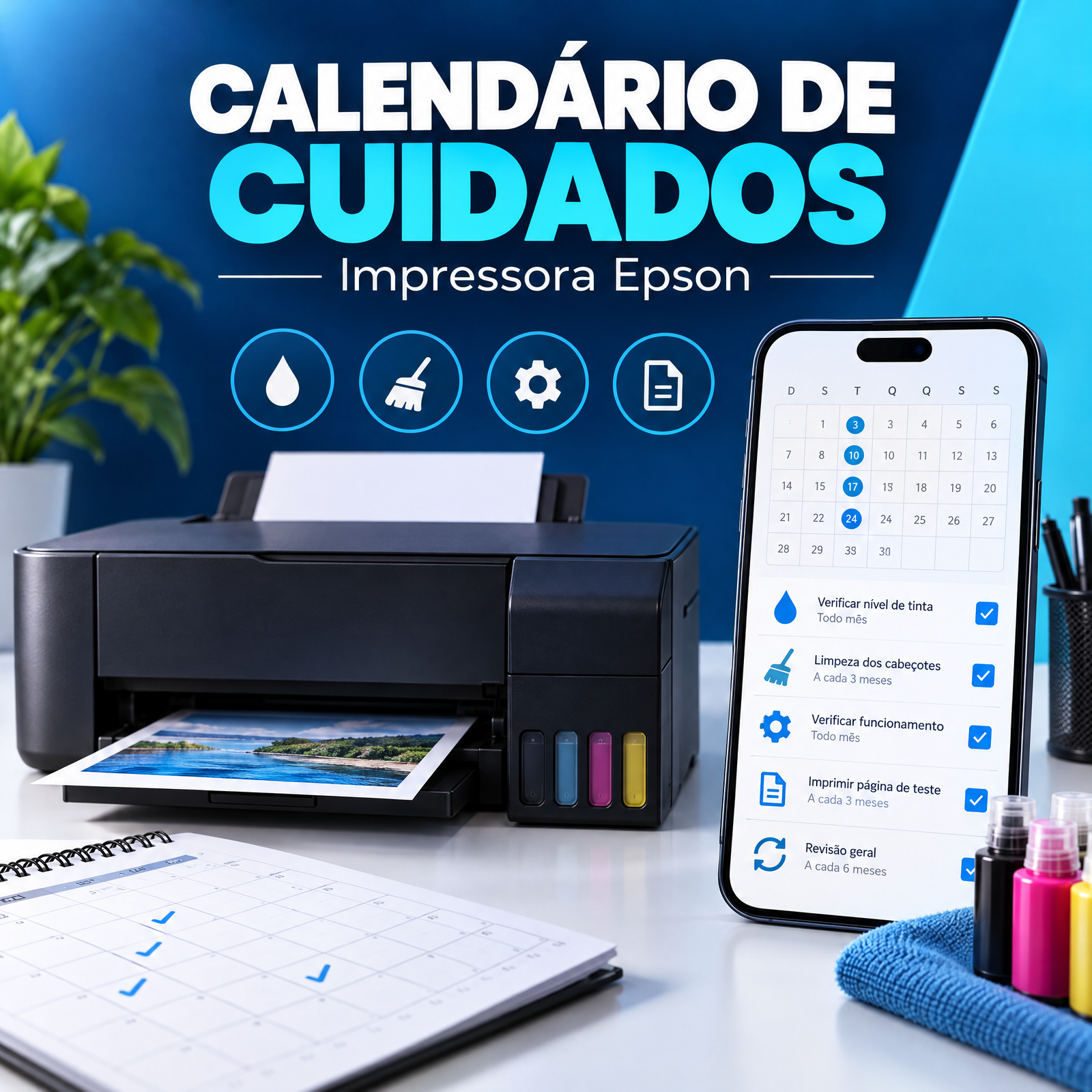 Bônus 1 - Calendário de Cuidados com a Impressora