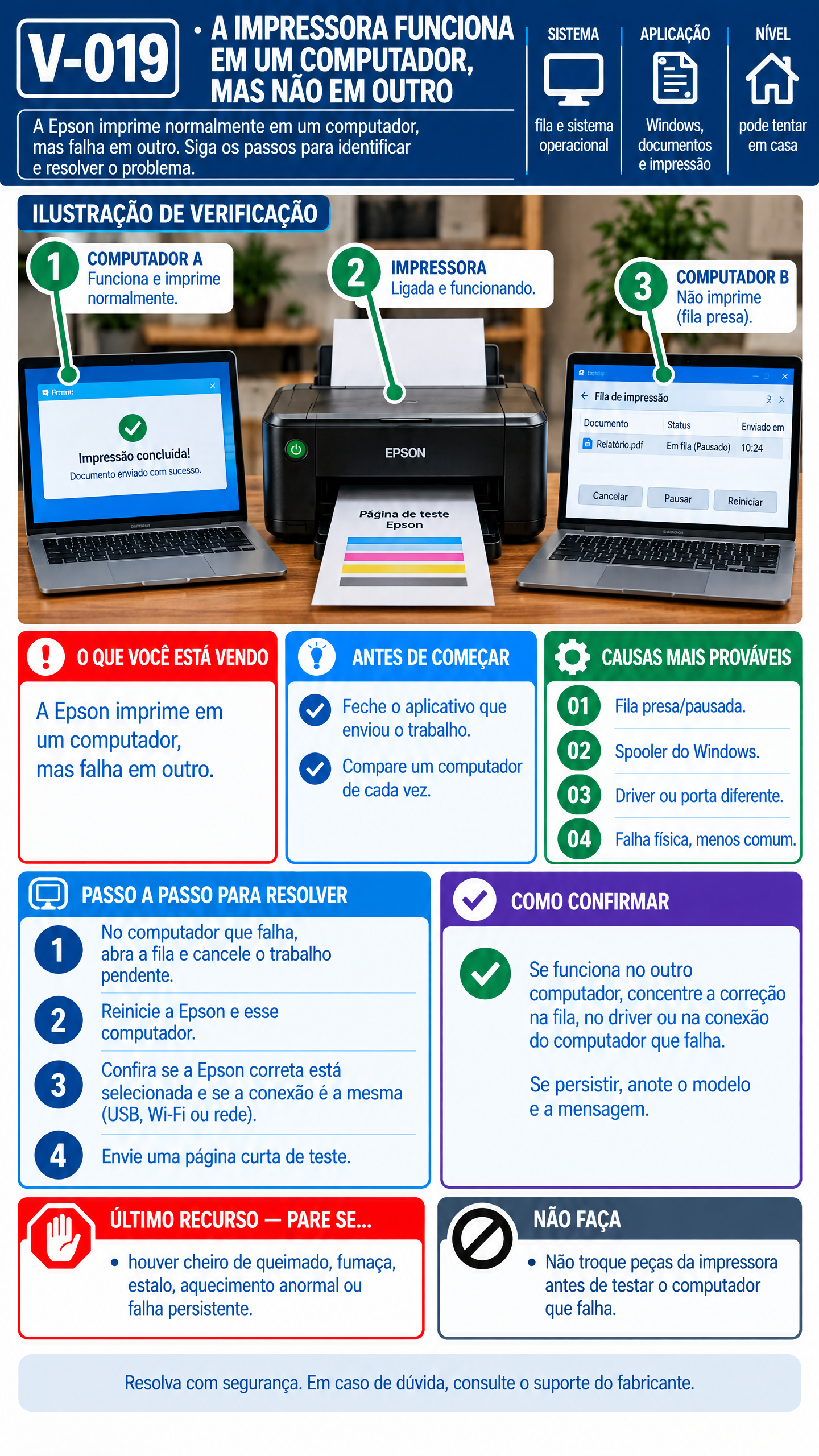 Verificação Epson V-019