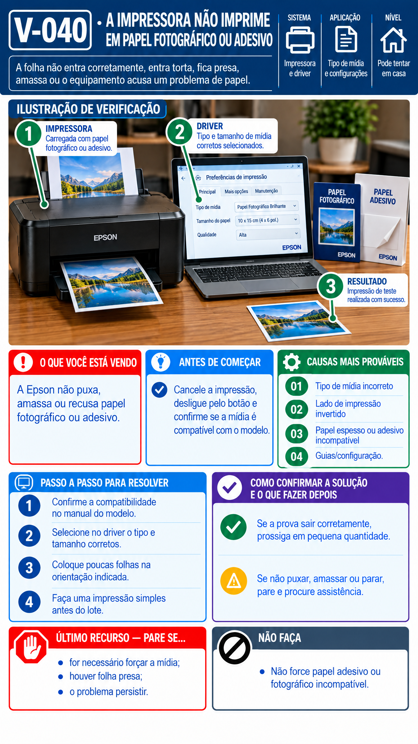 Verificação Epson V-040